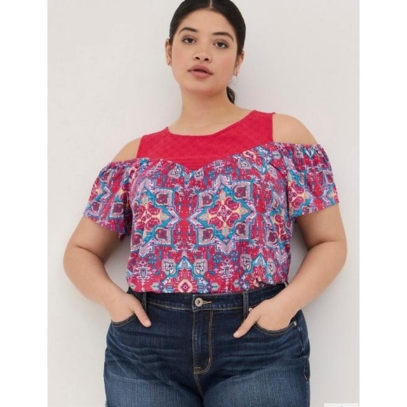 Torrid Super Soft cold shoulder shirt - Picture 3 of 6